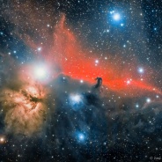 Horsehead and Flame Nebula: A Cosmic Tango